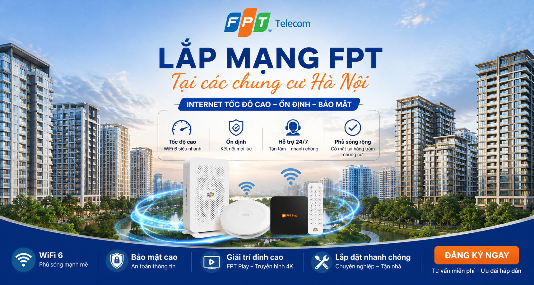 Lắp mạng FPT tại các chung cư Hà Nội